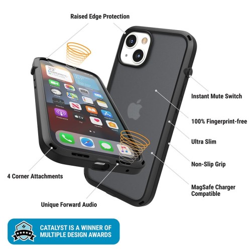 Ударопрочный чехол Catalyst Inluence Series Stealth Black для iPhone 13
