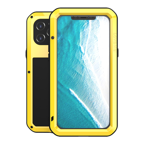 Ударопрочный чехол Love Mei Powerful для iPhone 12 Pro Max Yellow