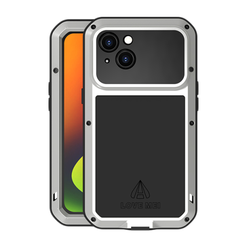 Ударопрочный чехол Love Mei Powerful Silver для iPhone 14