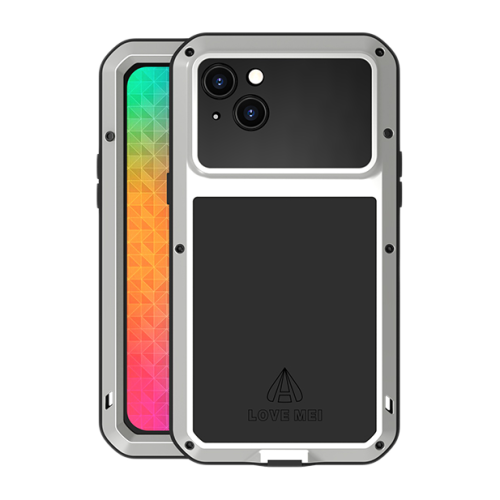 Ударопрочный чехол Love Mei Powerful Silver для iPhone 14 Plus