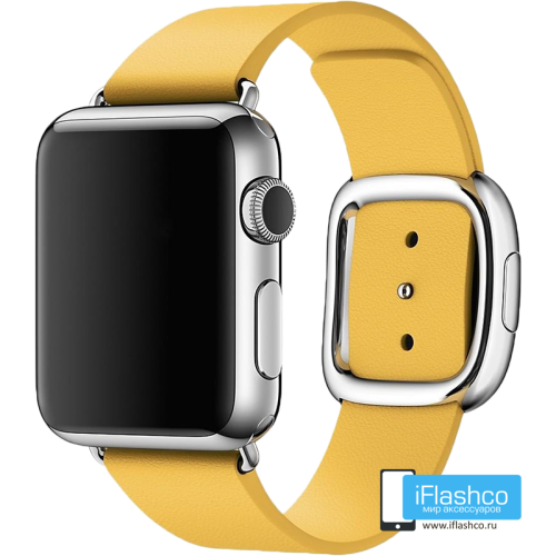 Кожаный ремешок Apple Modern Buckle Yellow для Apple Watch 38 - 40 - 41 мм желтый