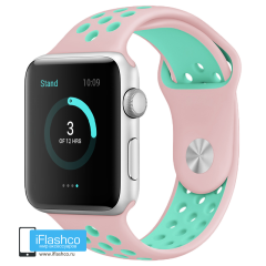 Силиконовый ремешок Nike Sport Band Pink / Green 42/44/45/49 мм