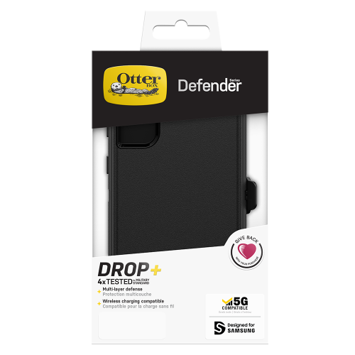 Чехол ударопрочный с клипсой-подставкой OtterBox Defender Black для Samsung Galaxy S21+ черный