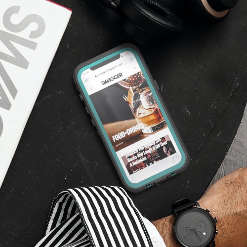 Ударопрочный и водонепроницаемый чехол Redpepper Dot+ Clear Sea blue для iPhone 13 голубой