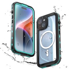 Ударопрочный и водонепроницаемый чехол Redpepper Dot+ Sea blue для iPhone 15 голубой