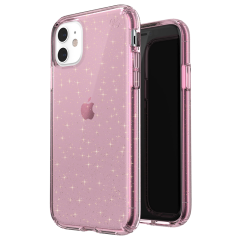 Ударопрочный чехол Speck Presidio Clear + Glitter Bella Pink with Gold Glitter для iPhone 11