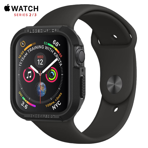Чехол Spigen Rugged Armor Case для Apple Watch 42 мм Black