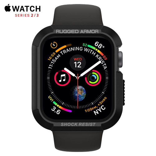 Чехол Spigen Rugged Armor Case для Apple Watch 38 мм Black