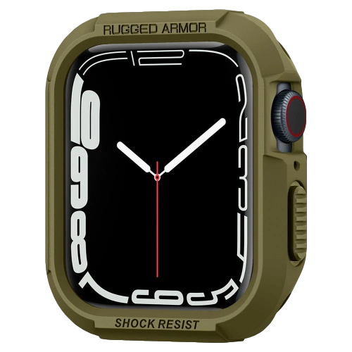 Чехол Spigen Rugged Armor Case для Apple Watch Series 7 / SE / 6 / 5 / 4 (45мм/44мм) Olive Green