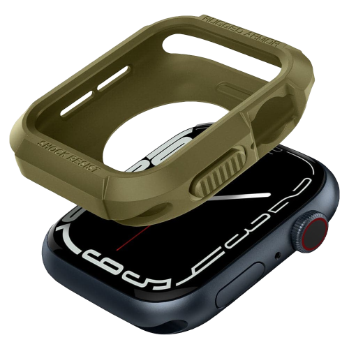 Чехол Spigen Rugged Armor Case для Apple Watch Series 7 / SE / 6 / 5 / 4 (45мм/44мм) Olive Green