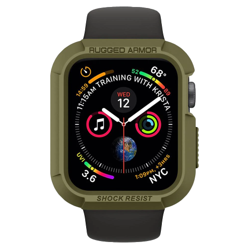 Чехол Spigen Rugged Armor Case для Apple Watch Series 7 / SE / 6 / 5 / 4 (45мм/44мм) Olive Green