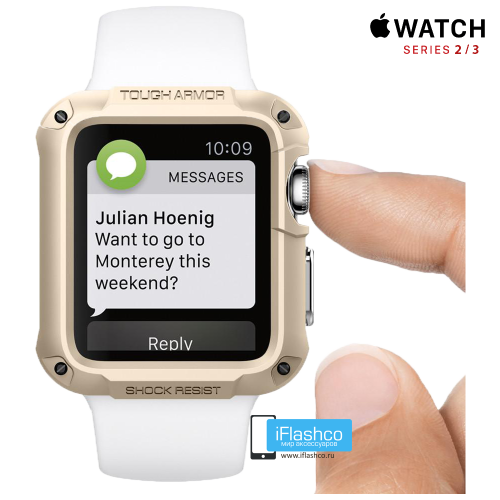 Чехол Spigen Tough Armor Case для Apple Watch 42 мм Champagne Gold