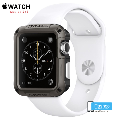Чехол Spigen Tough Armor Case для Apple Watch 38 мм Gunmetal