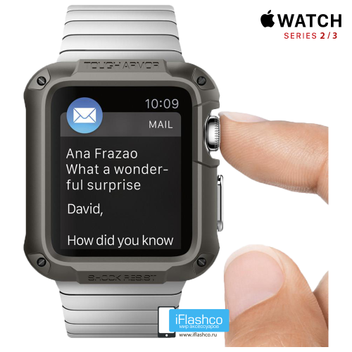 Чехол Spigen Tough Armor Case для Apple Watch 38 мм Gunmetal