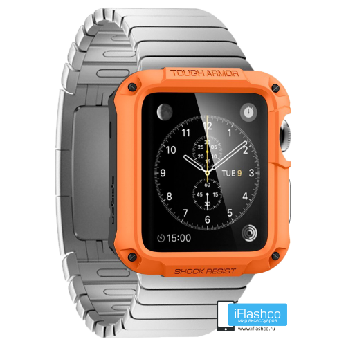 Чехол Spigen Tough Armor Case для Apple Watch Series SE / 6 / 5 / 4 (40 мм) Orange