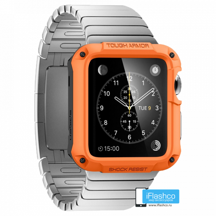 Чехол Spigen Tough Armor Case для Apple Watch Series SE / 6 / 5 / 4 (40 мм) Orange