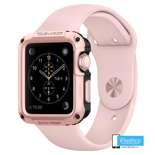 Чехол Spigen Tough Armor Case для Apple Watch Series SE / 6 / 5 / 4 (40 мм) Rose Gold