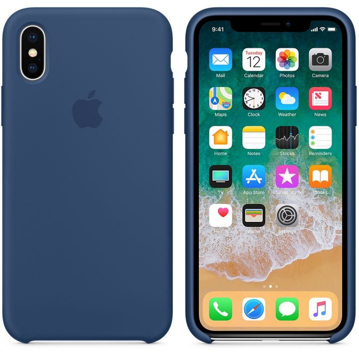 Чехол Apple Silicone Case для iPhone X/Xs Blue Cobalt