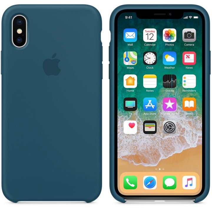 Чехол Apple Silicone Case для iPhone X/Xs Cosmos Blue