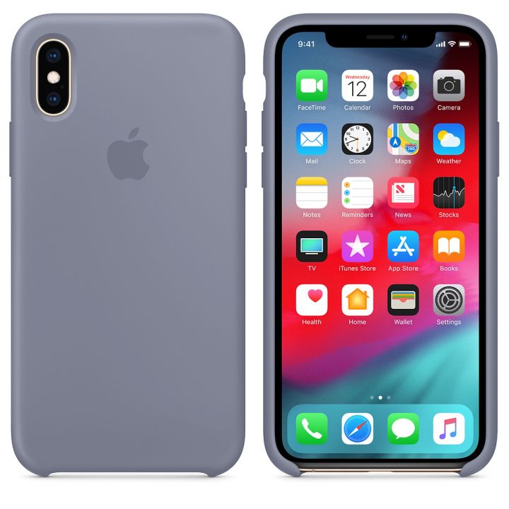 Чехол Apple Silicone Case для iPhone X/Xs Lavender Gray