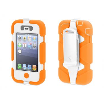 Чехол Griffin Survivor для iPhone 4 / 4S оранжевый с белым