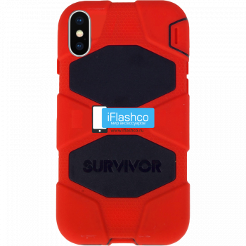 Чехол Griffin Survivor All-Terrain для iPhone X/XS Red / Black