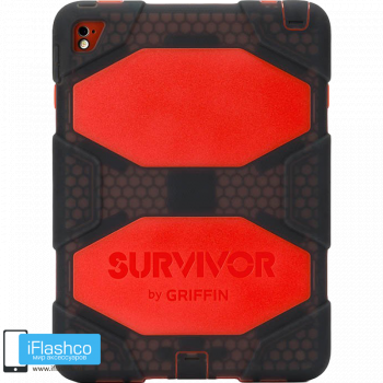 Чехол Griffin Survivor All-Terrain Smoke/Red для iPad Pro 9.7 серый с красным