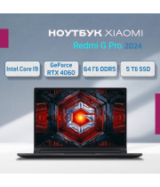 16" Ноутбук Redmi G Pro 2024 (Intel Core i9-14900HX, 64Gb DDR5, 5Tb SSD, NVIDIA GeForce RTX 4060, Windows 11 Home лицензия), русская клавиатура, Black (модель JYU4564CN)