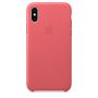 Чехол Apple Leather Case Peony Pink для iPhone X/Xs