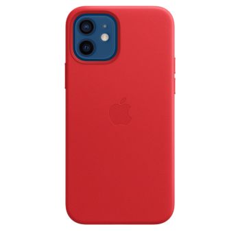 Чехол Apple Leather Case with MagSafe Red для iPhone 12 / 12 Pro