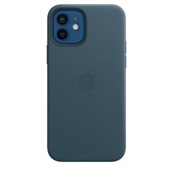 Чехол Apple Leather Case with MagSafe Baltic Blue для iPhone 12 / 12 Pro