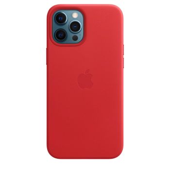 Чехол Apple Leather Case with MagSafe Red для iPhone 12 Pro Max