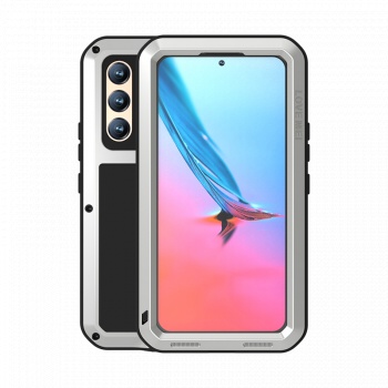 Чехол Love Mei Powerful для Samsung Galaxy S22 Silver серый