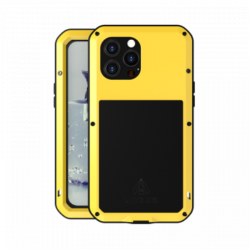 Ударопрочный чехол Love Mei Powerful для iPhone 13 Pro Max Yellow