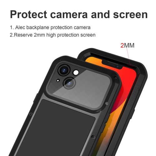 Ударопрочный чехол Love Mei Powerful Black для iPhone 14
