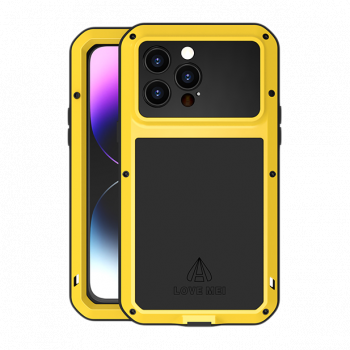 Ударопрочный чехол Love Mei Powerful Yellow для iPhone 14 Pro Max