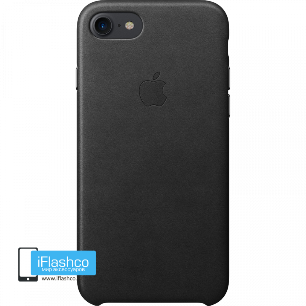 Чехол Apple Leather Case Black для iPhone 7 / 8 / SE черный