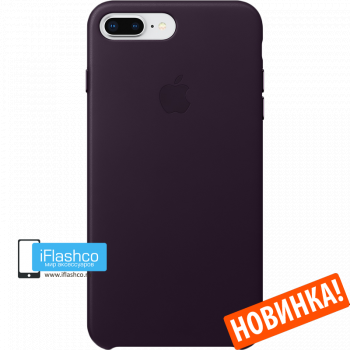 Чехол Apple Leather Case Dark Aubergine для iPhone 7 Plus / 8 Plus