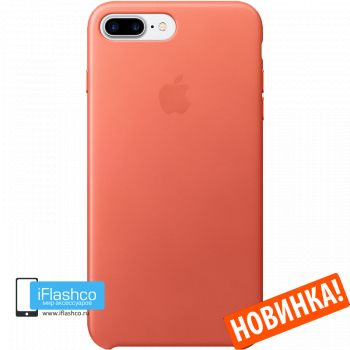Чехол Apple Leather Case Geranium для iPhone 7 Plus / 8 Plus