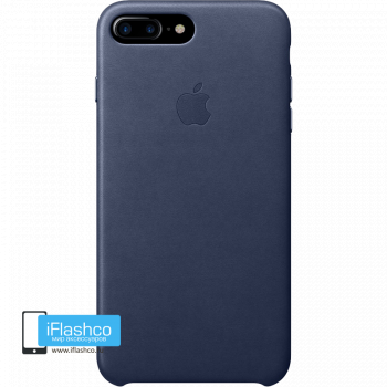 Чехол Apple Leather Case Midnight Blue для iPhone 7 Plus / 8 Plus темно-синий