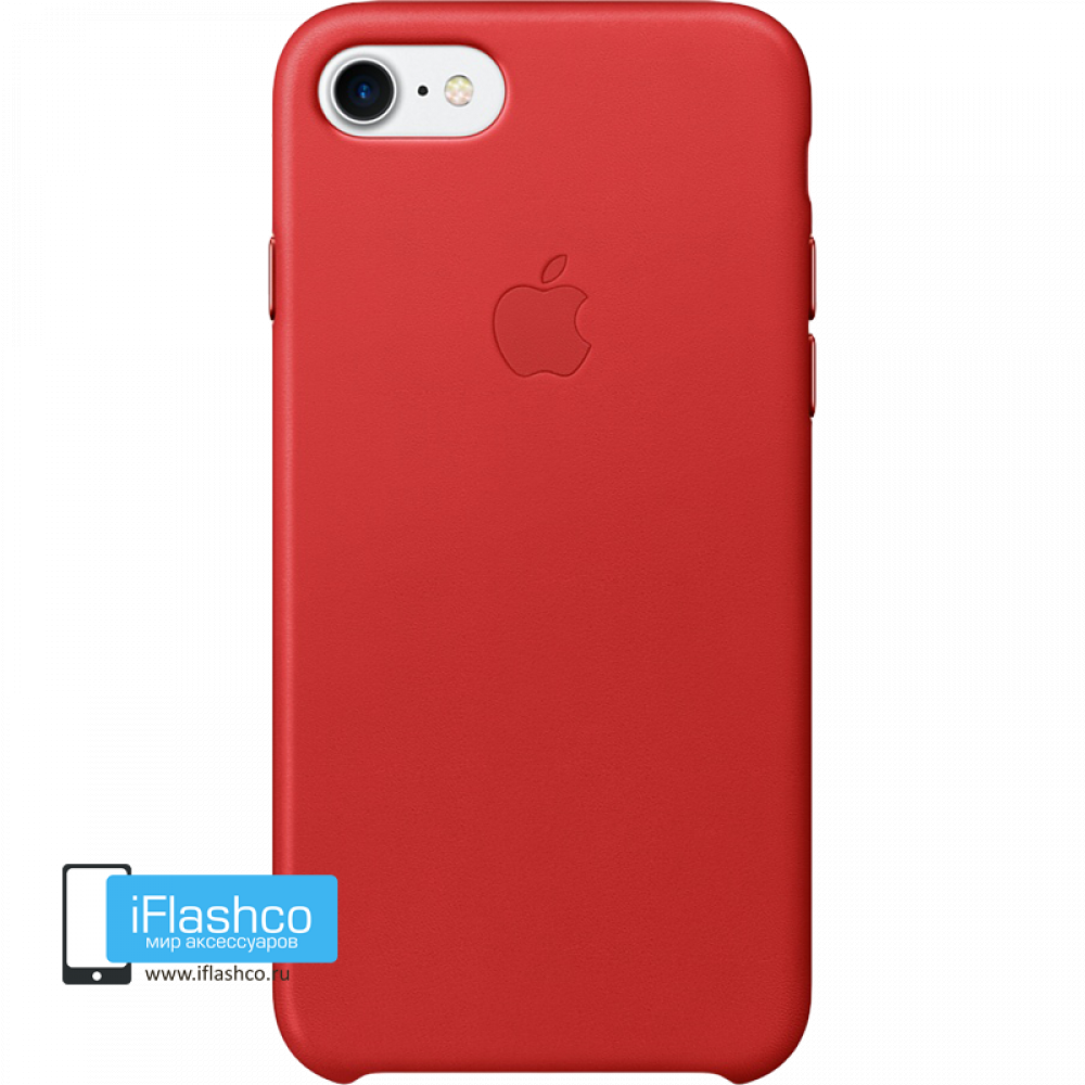 Купить Чехол Apple Leather Case (PRODUCT) RED для iPhone 7 / 8 / SE красный  в Москве недорого, интернет-магазин iFlashco