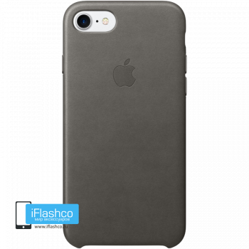 Чехол Apple Leather Case Storm Gray для iPhone 7 / 8 / SE серый