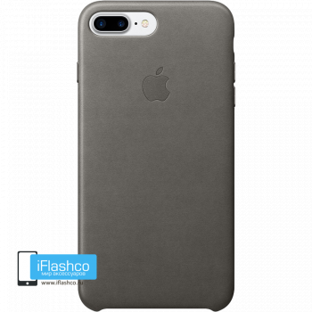 Чехол Apple Leather Case Storm Gray для iPhone 7 Plus / 8 Plus серый