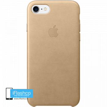 Чехол Apple Leather Case Tan для iPhone 7 / 8 / SE коричневый