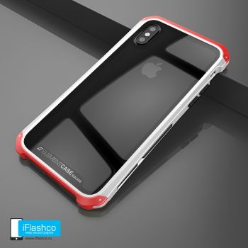 Чехол Element Case Solace Glass Silver w/Red для iPhone X/Xs