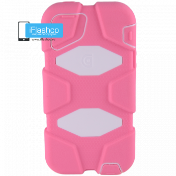 Чехол Griffin Survivor для iPhone 5 / 5S / SE розовый с белым