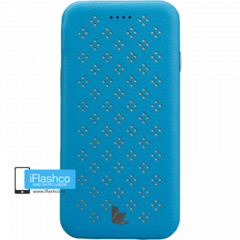 Чехол-книжка Jisoncase Fashion Flip with Flower Pattern для iPhone 6 голубая