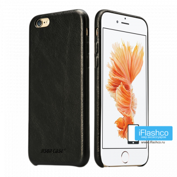 Чехол кожаный Jisoncase Genuine Leather Fit для iPhone 6 Plus / 6s Plus черный