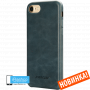 Чехол кожаный Jisoncase Genuine Leather Fit для iPhone 7 / 8 / SE синий