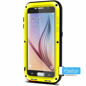 Чехол Love Mei Powerful для Samsung Galaxy S6 Yellow желтый